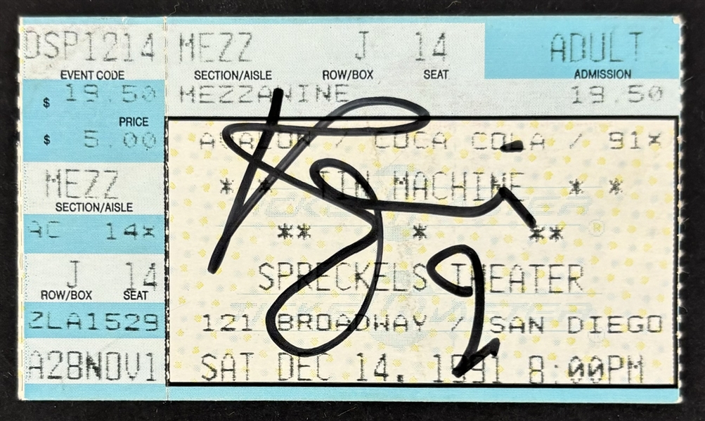 David Bowie Signed & Dated 1991 Tin Machine Concert Ticket (Third Party Guaranteed)