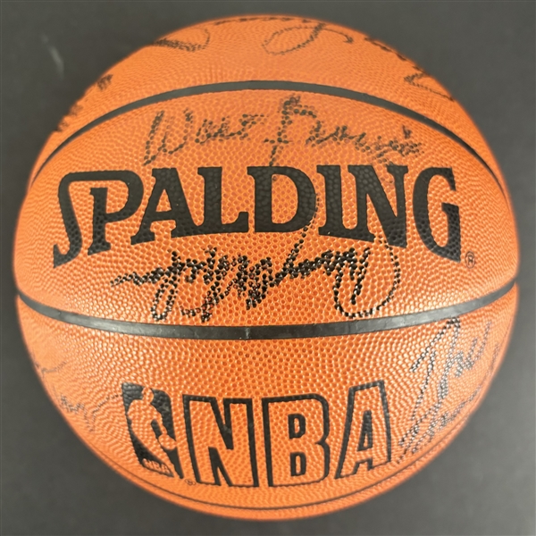 1972-73 New York Knicks World Champion Signed Ltd. Ed. NBA Basketball w/ Frazier, Reed, DeBusschere & Others! (14 Sigs)(Third Party Guaranteed)