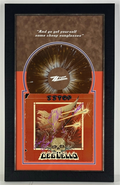 ZZ Top Group Signed & Framed "Degüello" Album w/ All 3 Members! (JSA)