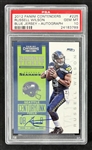 2012 Panini Contenders #225 - Blue Jersey Russell Wilson Signed GEM MINT 10  (PSA Encapsulated)