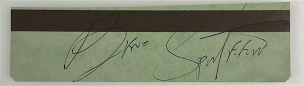 Bruce Springsteen Signed Vintage c. 1970s 1.5" x 5" New Jersey State Turnpike Toll Ticket! (JSA)