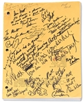 Matt Clarks Impossibly Rare Multi-Signed & Production Used "Back to the Future III" Script (18 Sigs)(ACOA LOA)