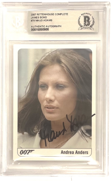 JAMES BOND: Maud Adams, Honor Blackman, and Jane Seymour Signed 2007 Rittenhouse Complete "007" (Beckett/BAS) (Encapsulated)