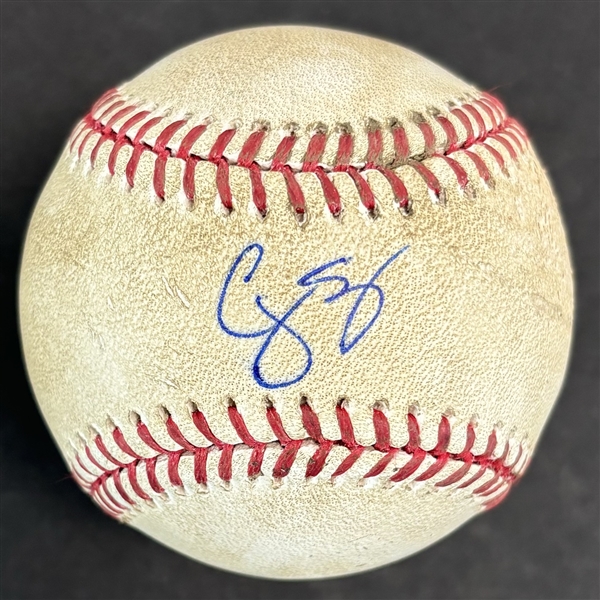 Corey Seager Signed & Game Used OML Baseball from 09-23-2016 Game vs. Rockies (PSA & MLB Holo)