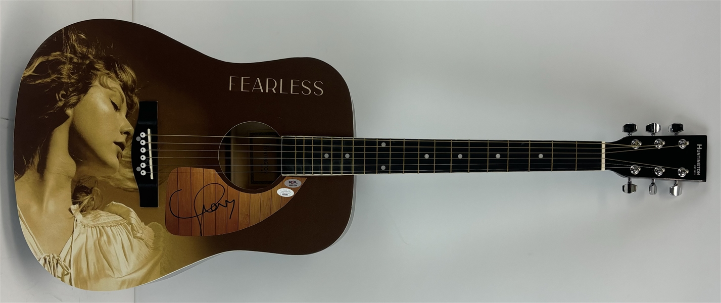 Taylor Swift Signed Custom Graphic Acoustic Guitar (JSA)(PSA/DNA)