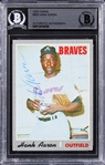 Hank Aaron Signed 1970 Topps #500 Trading Card (Beckett/BAS)