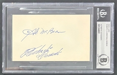 Pittsburgh Pirates: Roberto Clemente & Al McBean Signed 3" x 5" Index Card with SUPERB Vintage Signature (PSA/DNA Encapsulated)