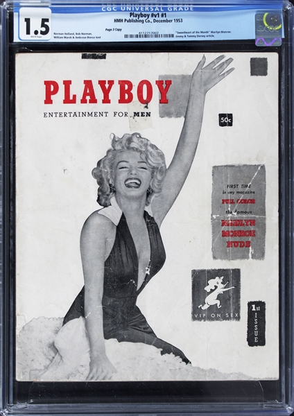 Playboy: Original Issue #1 Featuring Marilyn Monroe (Dec. 1953)(CGC Graded 1.5)