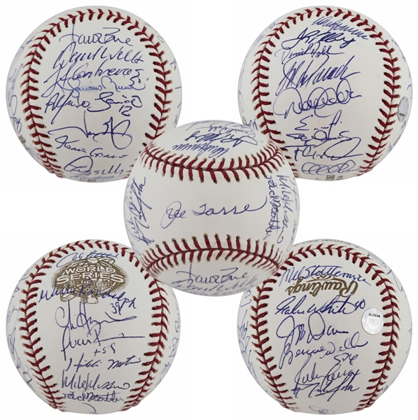 2003 New York Yankees Team Signed World Series Baseball with Jeter, Rivera, Torre, etc. (26 Sigs)(Steiner Sports)(MLB)