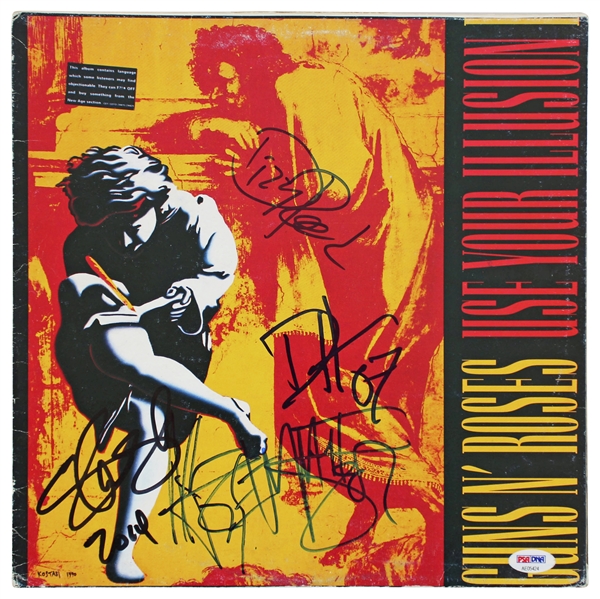 Guns N Roses RARE Group Signed "Use Your Illusion I" Record Album (PSA/DNA LOA)