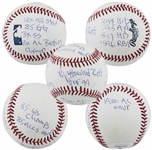 George Brett Amazingly Rare Signed OML "Stat Ball" with Full Name & 11 Handwritten Stats! (JSA Witnessed)