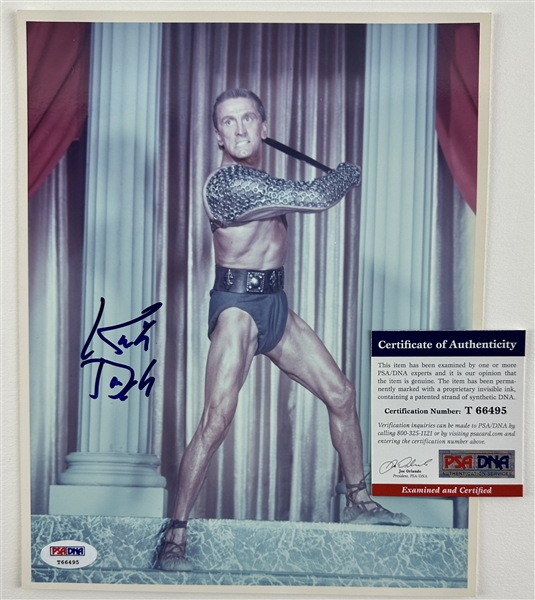 Kirk Douglas Signed 8" x 10" Color Photo from "Spartacus" (PSA/DNA)