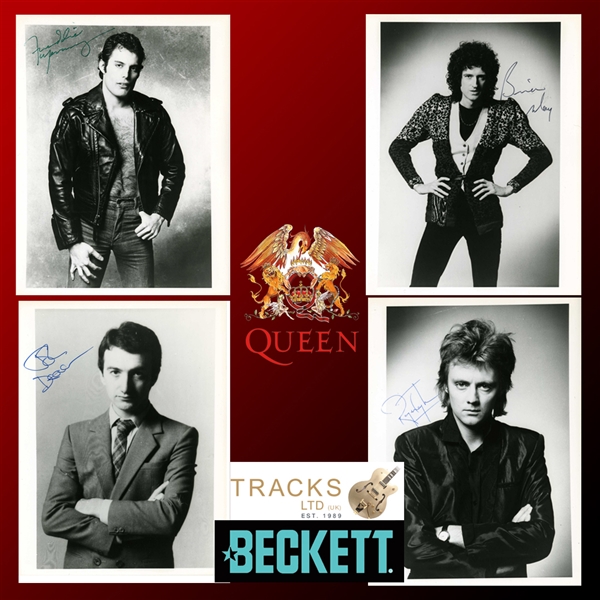 Queen Stunning Set of Four Signed Promotional Photographs c. 1980 from Former Queen Employee! (Beckett/BAS LOAs)