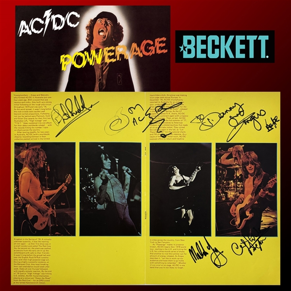 AC/DC UBER-RARE Group Signed 1978 "Powerage" Tour Program by All 5 Original Members (Beckett/BAS LOA)