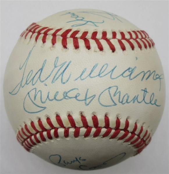 500 Home Run Club Signed ONL Baseball with Mantle, Williams, Aaron, Mays, etc. (11 Sigs)(JSA LOA)