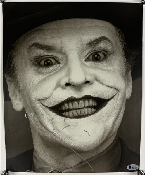 Jack Nicholson Signed 11" x 14" Photo as The Joker (Beckett/BAS LOA)