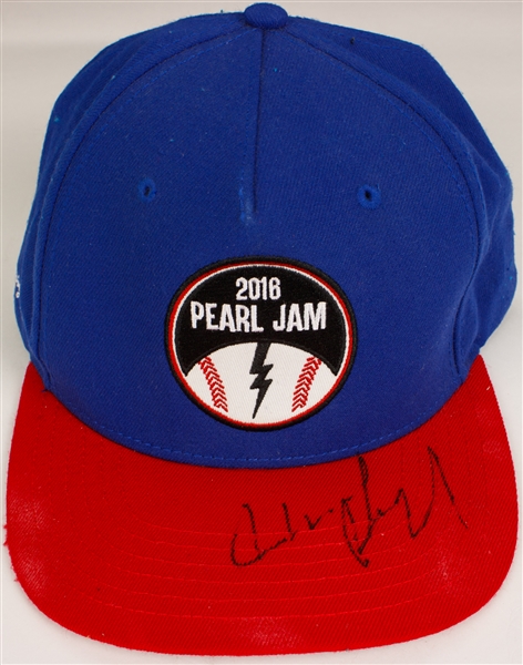 Mike McCready Signed 2016 Pearl Jam Chicago Baseball Hat (Beckett/BAS)