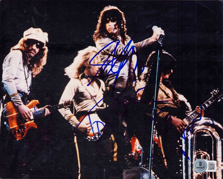 Aerosmith Group Signed 8" x 10" Photo (4 Sigs)(Beckett/BAS)