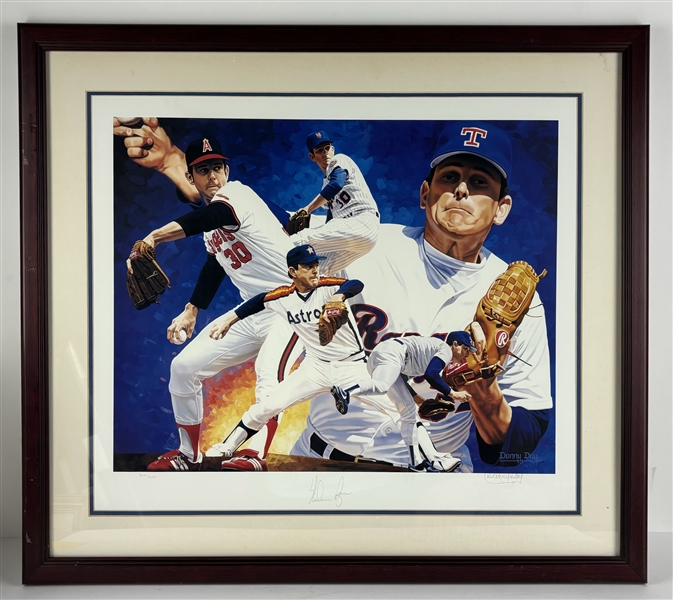 Nolan Ryan & Artist Danny Day Signed Ltd. Ed. Astros Lithograph in Framed Display (Third Party Guaranteed)