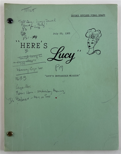 Rare & Original Vintage 1968 "Heres Lucy: Luckys Impossible MIssion" Script 