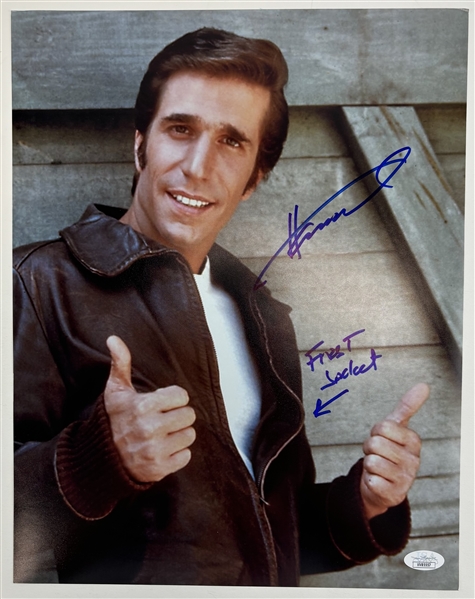 Henry Winkler Signed 11" x 14" Happy Days Photo (JSA)