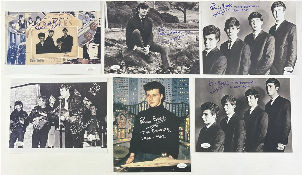 The Beatles: Pete Best Lot of 6 Signed 8" x 10" Photos (JSA)