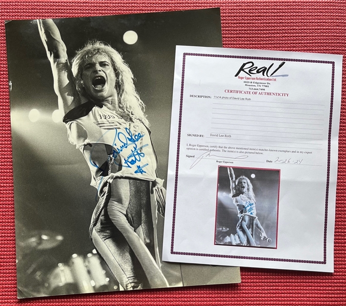 David Lee Roth Signed 11" x 14" Photograph (Epperson/REAL LOA)