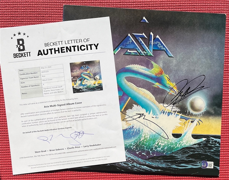 Asia: Group Signed Self-Titled Debut Album w/ 4 Sigs (Beckett/BAS LOA)