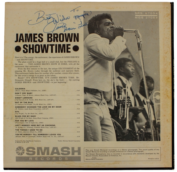 James Brown Signed "Showtime" Album Cover (Epperson/REAL LOA)