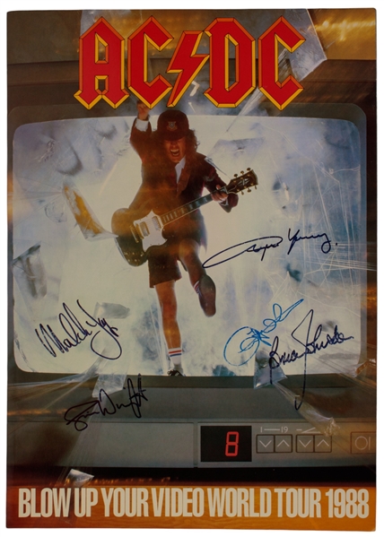 AC/DC Group Signed 1988 "Blow up your Video" Tour Program (Epperson/REAL LOA)