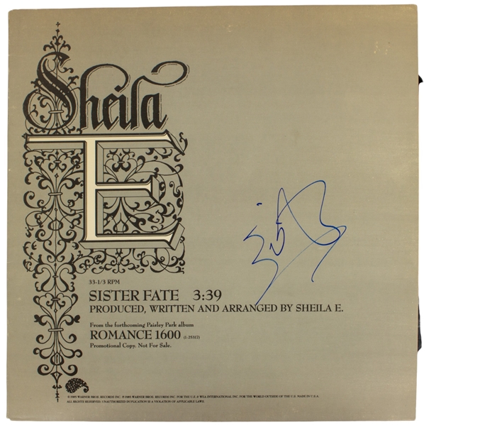 Sheila E. Signed "Sister Fate" Album Cover (Beckett/BAS)