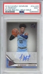 2019 Clearly Donruss CAJAM Rated Ja Morant Signed Rookie Holo Gold Trading Card Graded Mint 9!  (PSA Encapsulated)