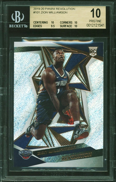 2019-20 Zion Williamson Panini Revolution #101 :: BGS Graded PRISTINE 10 (BGS Encapsulated)