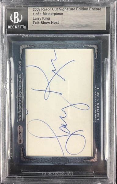 2008 Razor Cut SIgnature Edition Larry King  (Beckett/BAS Encapsulated)