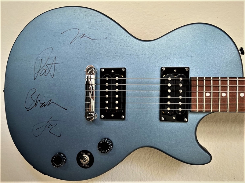 Weezer Group Signed Les Paul Epiphone Special LE Electric Blue Guitar (4 Sigs) (ACOA Authentication)