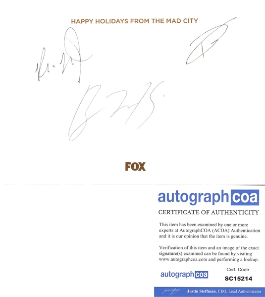 Gotham TV Cast Signed RARE Holiday Card Issued to Cast & Crew (3 Sigs)(ACOA)