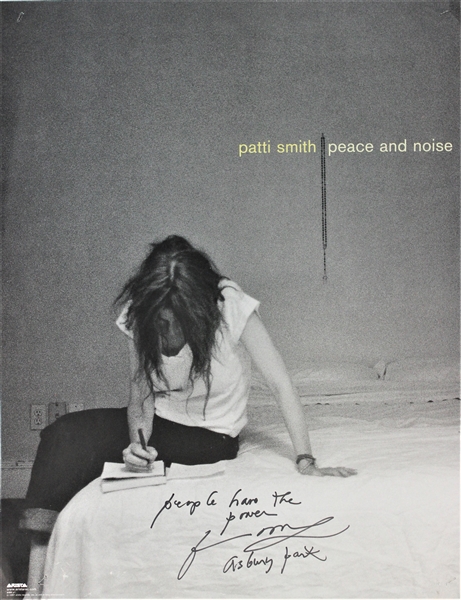 Patti Smith Signed & "People have the power" Inscribed 18" x 30" Poster (ACOA)