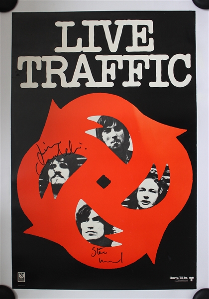 Traffic: Capaldi & Winwood Signed Vintage 14" X 22" Poster (ACOA)