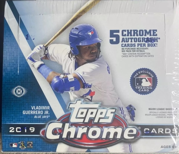 2019 Topps Chrome Baseball Jumbo HTA Hobby Box w/ Potential Ohtani & Alvarez/Guerrero/Tatis/Alonso Rookie Cards!