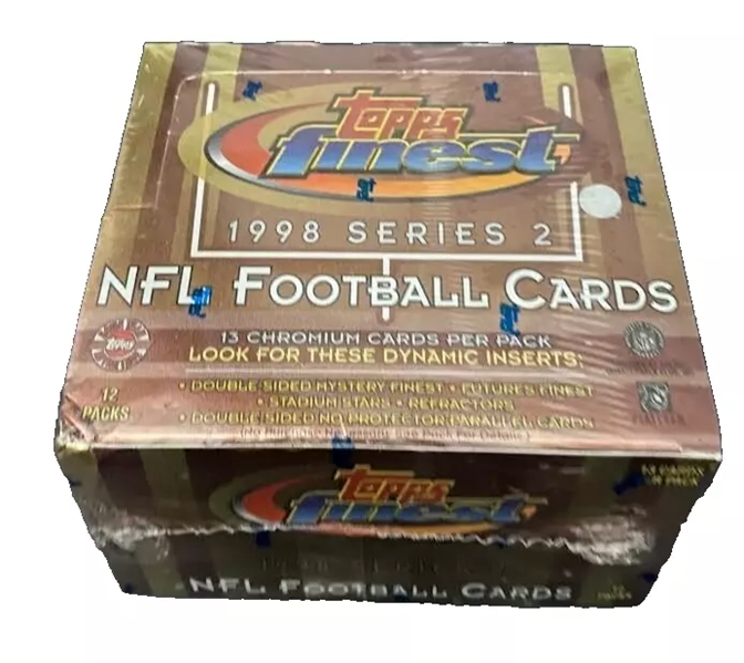 1998 Topps Finest Series 2 Football Factory Sealed Jumbo Hobby Box w/ Possible Peyton Manning & Randy Moss Rookie Cards!