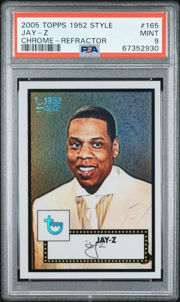 2005 Topps Chrome Refractors 1952 Style Jay-Z LE /299 Rookie Card - PSA MINT 9 (PSA Encapsulated)