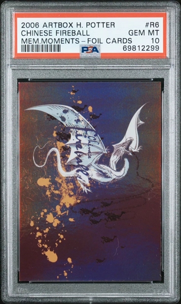 2006 Artbox Harry Potter Memorable Moments Foil R6 Chinese Fireball Graded Gem Mint 10! (POP 1)  (PSA Encapsulated)