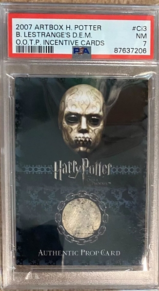 2007 Ltd. Ed. Artbox Harry Potter O.O.T.P Rare Incentive Bellatrix Lestrange Screen Used Death Eater Mask  (PSA Encapsulated)