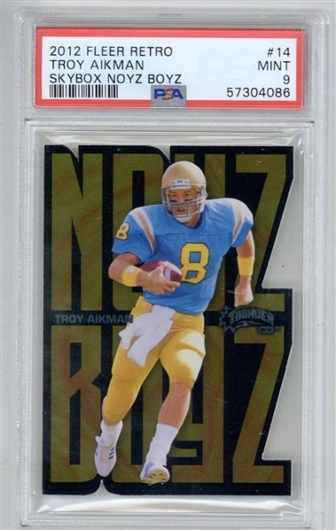 2012 Fleer Retro Skybox Noyz Boyz 14 Troy Aikman - PSA MINT 9 (PSA Encapsulated)