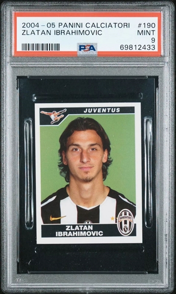 2004 Panini Calciatori 190 Zlatan Ibrahimovic Rookie Card - PSA MINT 9
(PSA Encapsulated)