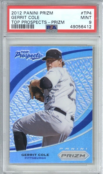 2012 Panini Prizm Silver Prizm Top Prospects #TP4 Gerrit Cole Rookie Card Graded Mint 9! (PSA Encapsulated)