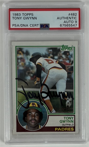 1983 Topps Tony Gwynn Signed Rookie Card w/ Mint 9 Autograph!  (PSA Encapsulated)