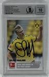 2019 Topps Now Bundesliga #144 Erling Haaland Signed w/ Gem Mint 10 Auto! 