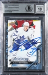 2016 UD Compendium Blue #900 Auston Matthews Signed Rookie Card w/ Gem Mint 10 Auto! (Beckett/BAS Encapsulated)