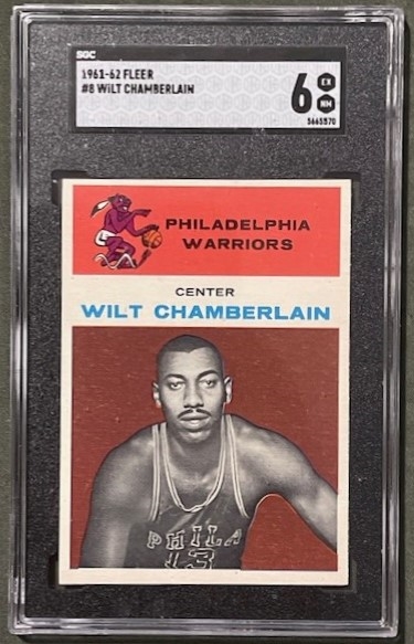 1961 Fleer #8 Wilt Chamberlain Original Rookie Card (SGC 6 )(SGC Encapsulated)